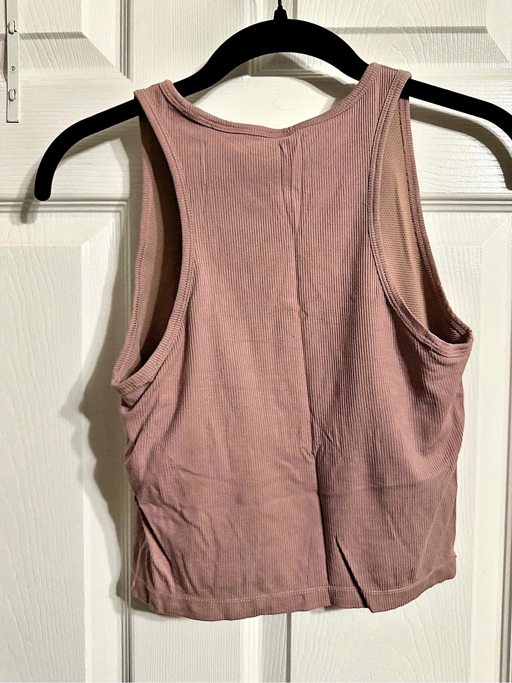 Yours Clothing Ribbed Tank Top in Pink Size Medium